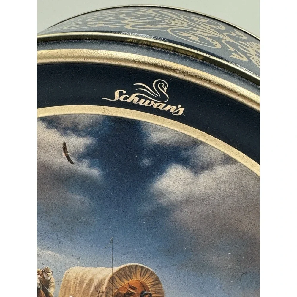 2001 Schwan's 49th Anniversary Terry Redlin Spacious Skies Tin Round Blue